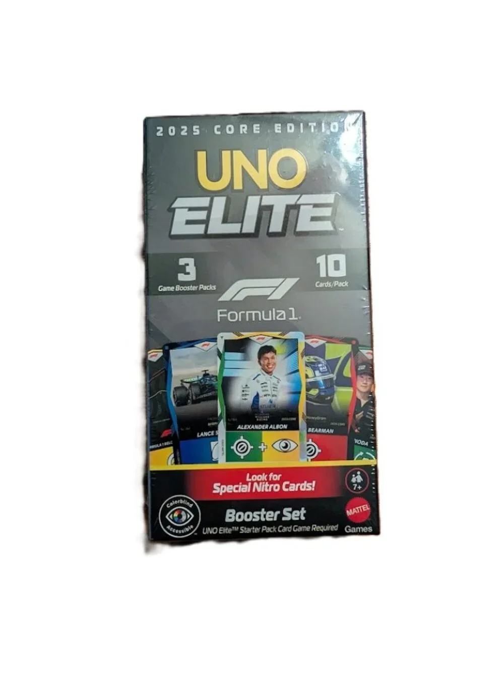 UNO Elite Formula 1 2025 Core Edition Booster Set — 30 Elite Action Cards